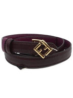Fendi Diamond Reversible Leather Belt Brown