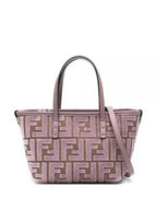 Fendi Roll FF Jacquard Velvet Tote Bag Pink