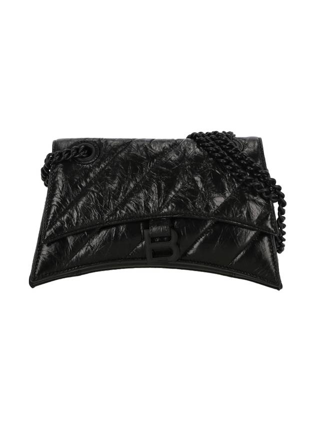 Balenciaga Crush Chain Strap Small Shoulder Bag Black