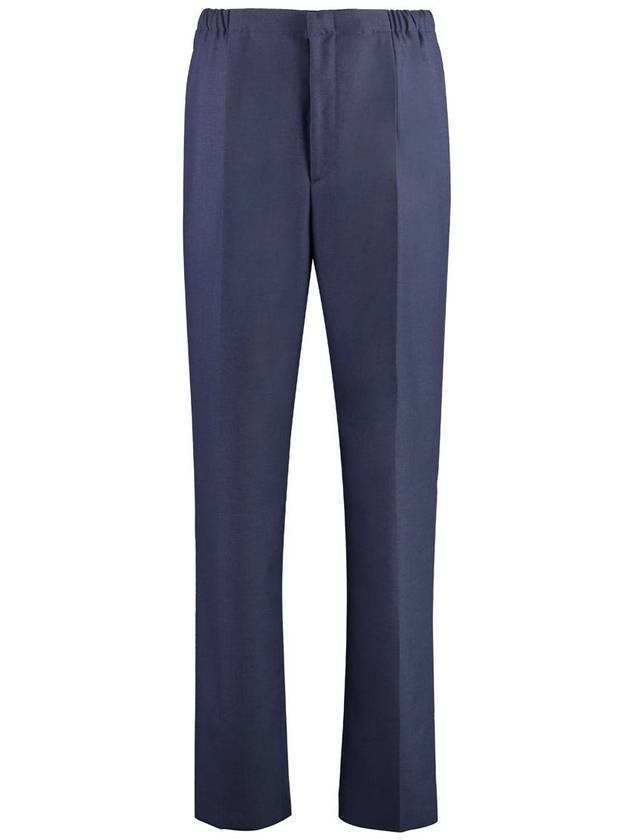 Fendi Wool Trousers Slacks Blue