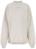 Balenciaga Logo Print Sweatshirt White