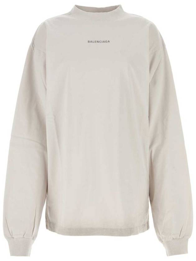 Balenciaga Logo Print Sweatshirt White