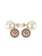 Tribales Pearl Earrings Gold Pink Dior