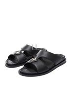 Aqua Grained Calfskin Sandal Black Dior