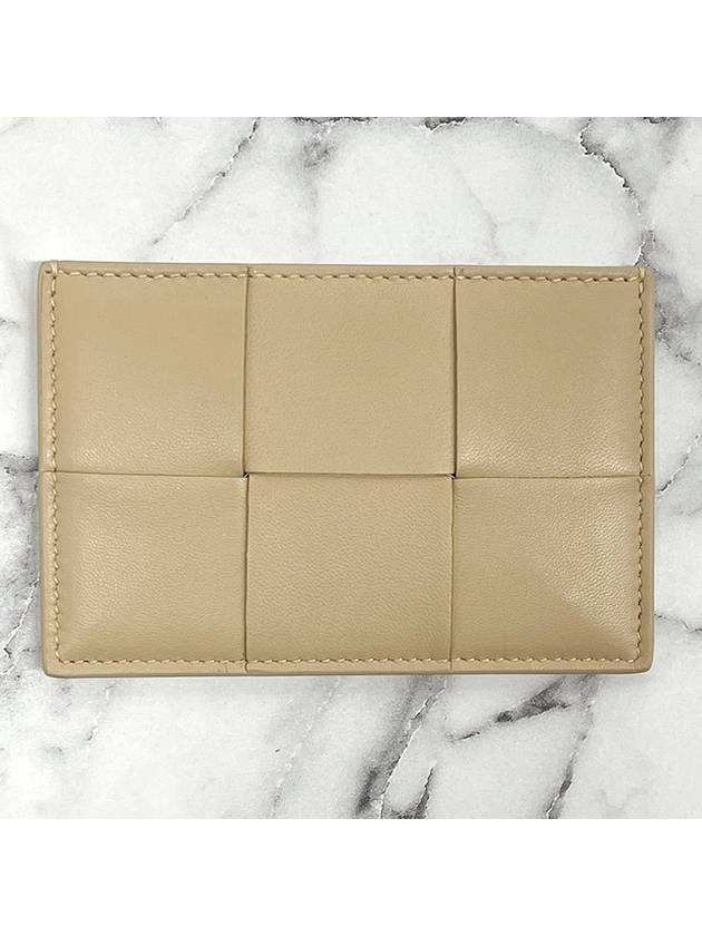 Bottega Veneta Intrecciato Leather Card Wallet Porridge