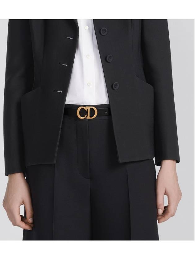 Saddle 20mm Ultrasmooth Calfskin Leather Belt Black Dior