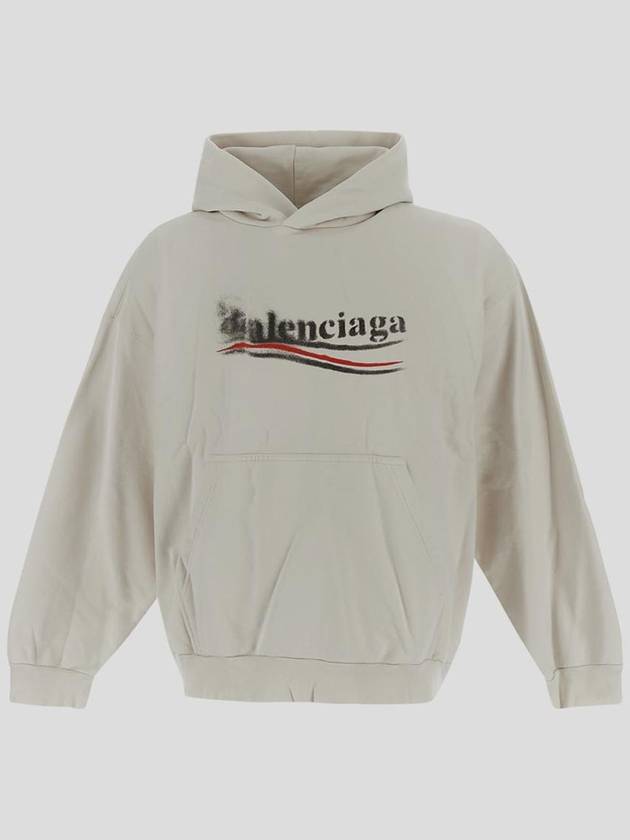 Balenciaga Political Stencil Medium Fit Hoodie White