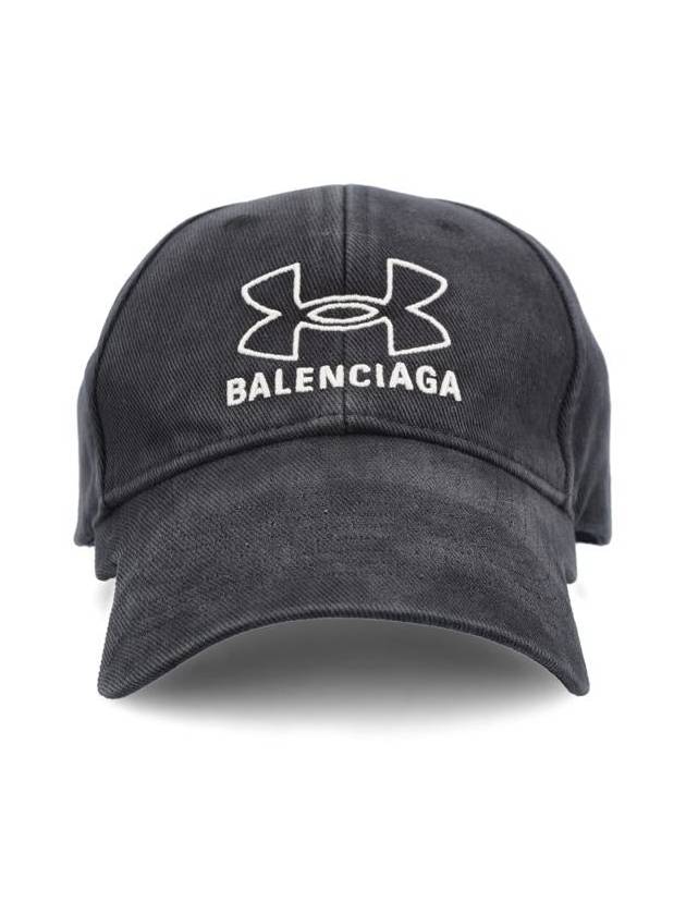 Balenciaga Embroidered Logo Ball Cap Black