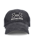 Balenciaga Embroidered Logo Ball Cap Black