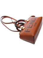 Fendi By The Way Small Leather Tote Bag Brown