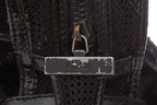 Fendi CROSSWORDS Black Woven Mesh Tote