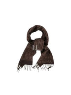 Fendi Wool Cashmere Scarf Burgundy