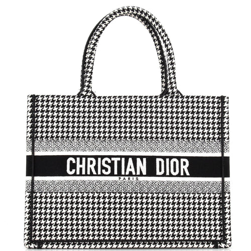 Dior Book Tote Houndstooth Canvas Medium