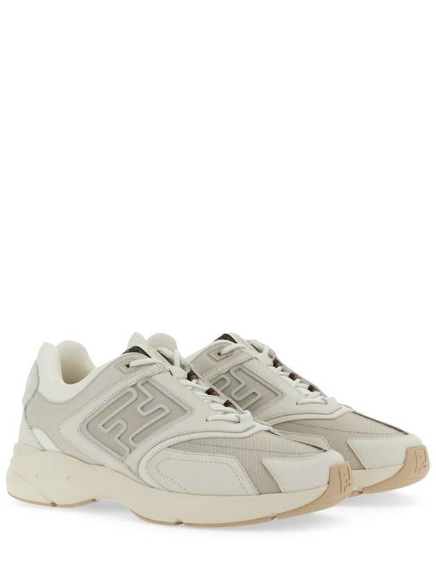 Fendi Fester Trainer Nubuck Leather Low Top Sneakers White
