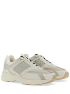 Fendi Fester Trainer Nubuck Leather Low Top Sneakers White