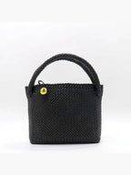Bottega Veneta Unused 716974 Black Leather Intreccio Tosca Classic Shoulder Bag