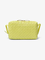 Bottega Veneta Intrecciato Leather Mini Cross Bag Lime