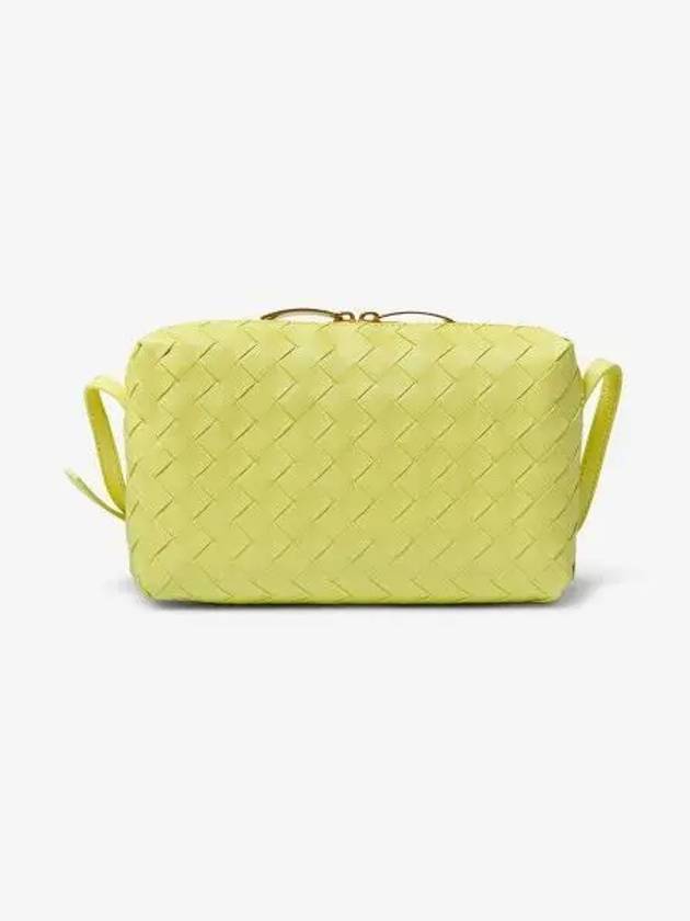Bottega Veneta Intrecciato Leather Mini Cross Bag Lime