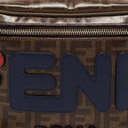 Fendi Brown Zucca Coated Canvas And Leather Spalmati Mania Belt Bag