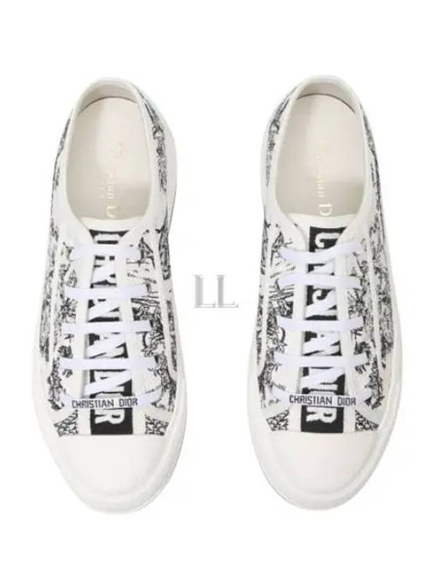 Walk'n'Dior Platform Embroidered Cotton Toile De Jouy Voyage Motif Low Top Sneakers Dior