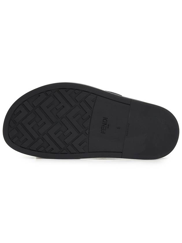 Fendi Men's Peel Jacquard Fabric Sandals Black