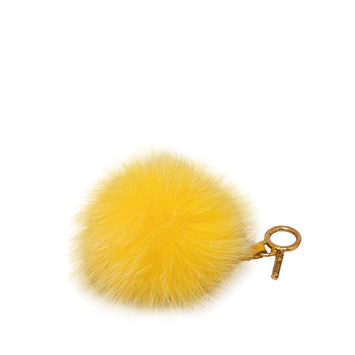 Fendi Pompom Bag Cham Keyholder 7AR259 Yellow