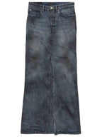 Balenciaga 23 fw Denim Skirt WITH Back Logo Patch 744975TNW014974 B0650497487