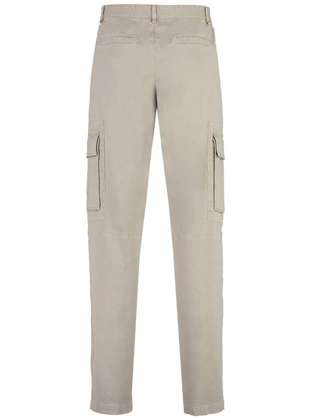 Fendi gabardine cargo straight pants beige