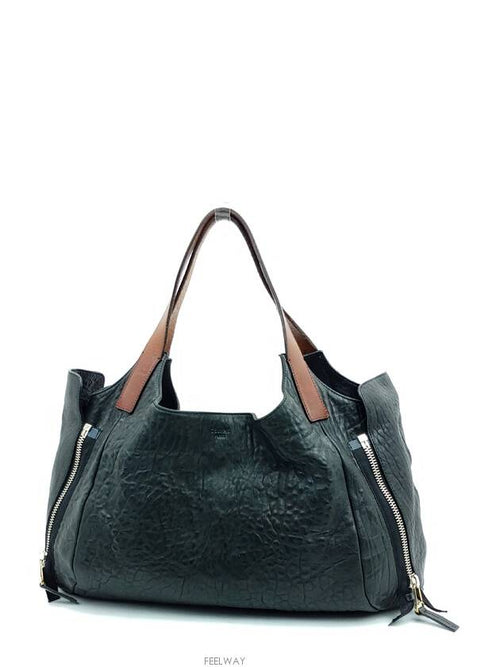 CELINE Vintage leather tote and shoulder bag