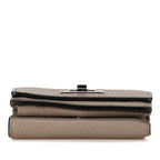 Fendi Picabu Three Fold Wallet Compact Wallet 8M0426 Gr Leather  Fendi