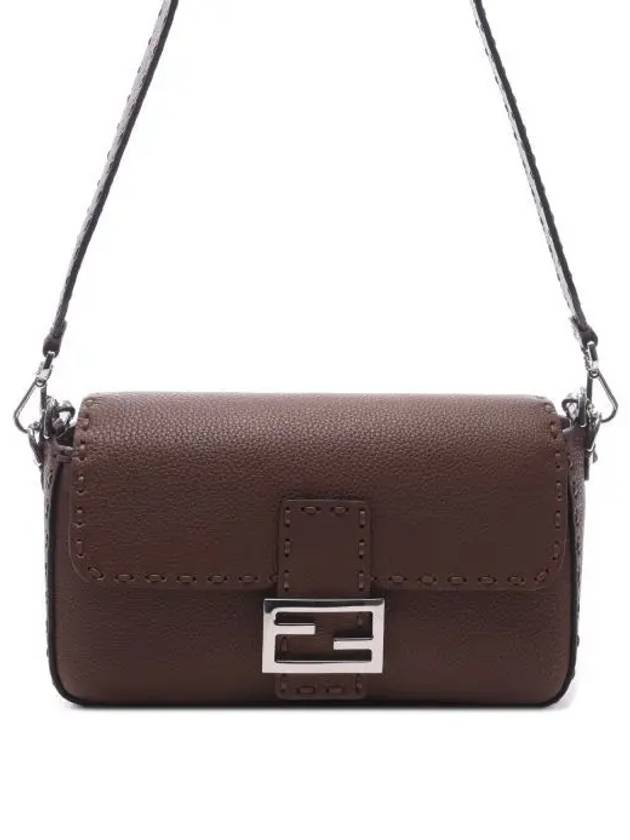 Fendi Baguette Selleria Medium Shoulder Bag Brown