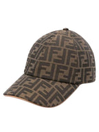Fendi FF Jacquard Ball Cap Brown