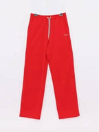 CELINE Double Face Drawstring track pants red