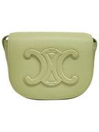 CELINE Folco Cuir Triomphe Calfskin Cross Bag Light Jade