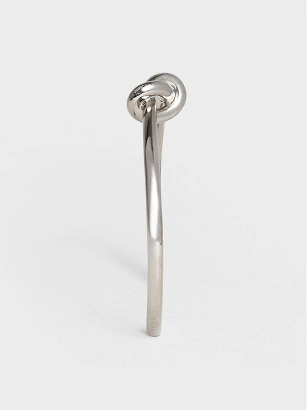 CELINE Knot Extra Thin Brass Bracelet Silver