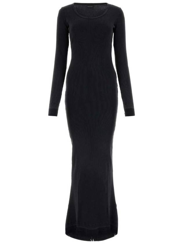 Balenciaga midi dress 791804TQVE11055 WASHED BLACK BLACK