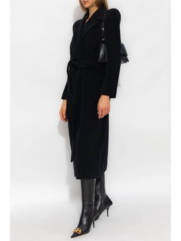 Balenciaga black cashmere wool blend round shoulder coat 769014TOU021000 B0560955732