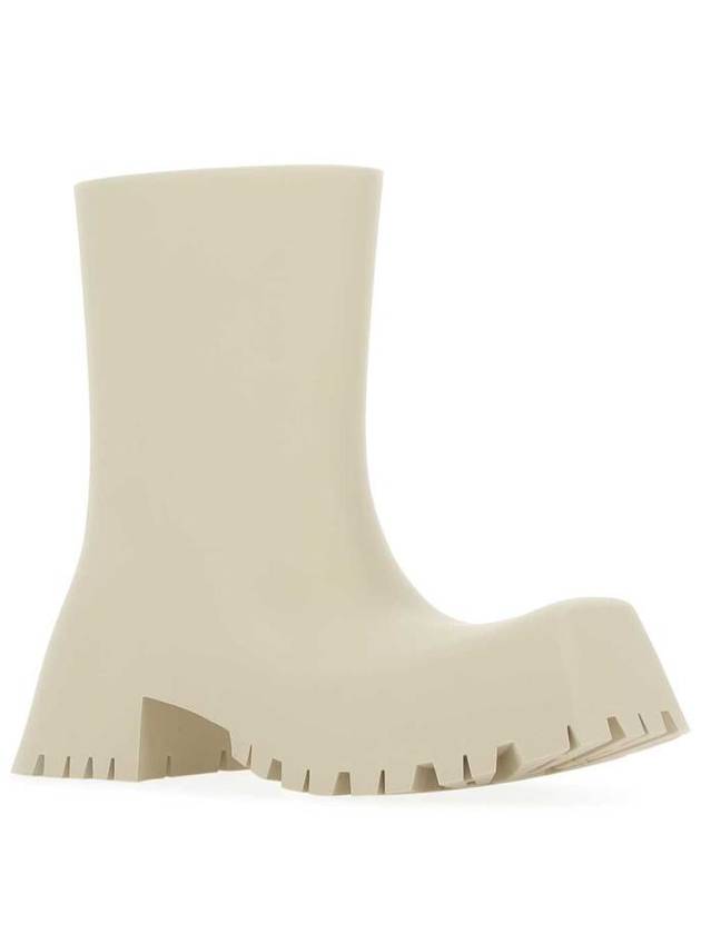 Balenciaga Square Toe Rubber Rain Boots Beige