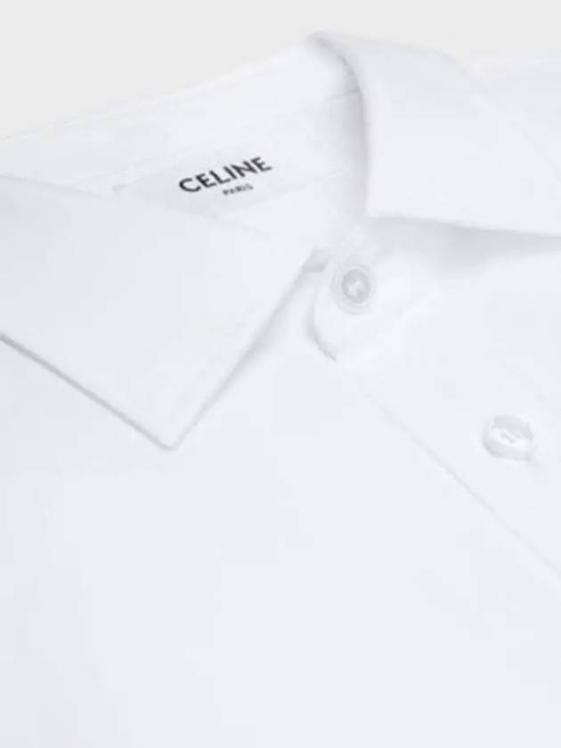 CELINE Triomphe Loose Long Sleeve Shirt White