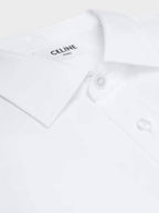 CELINE Triomphe Loose Long Sleeve Shirt White