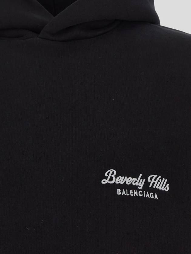 Balenciaga Beverly Hills Embroidered Hoodie Black