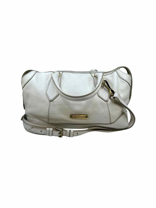 BURBERRY Cream Leather Handbag