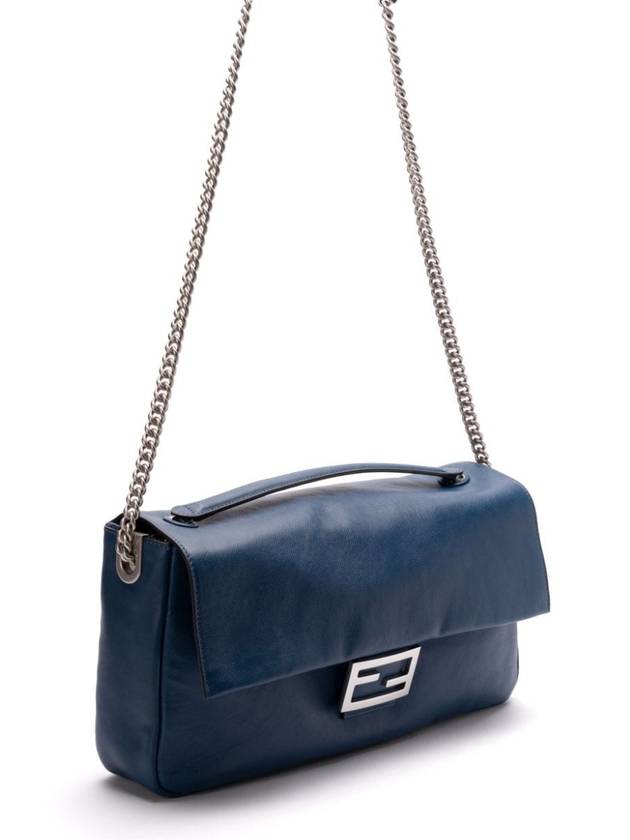 Fendi Baguette Chain Large Shoulder Bag Blue