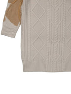 Burberry Burberry Girls Thomas Bear High-Neck Knit Dress, Size 3Y