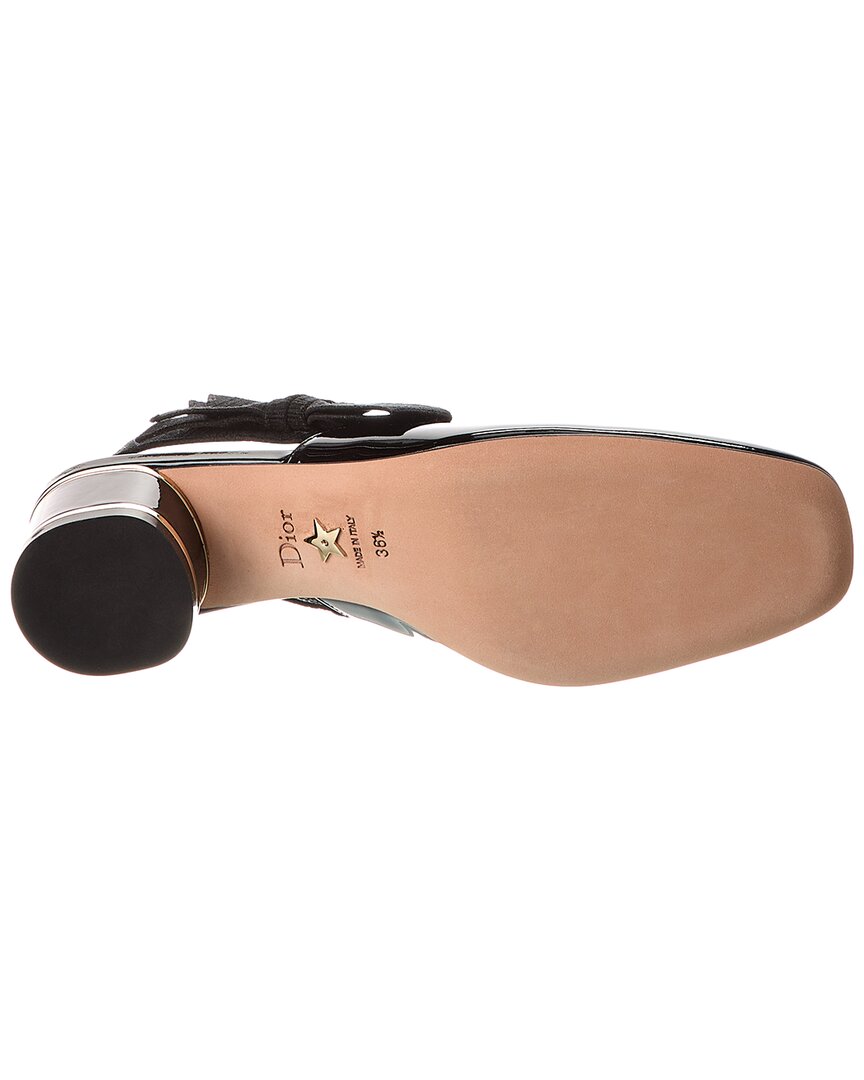 Dior Bow Patent Slingback Pump