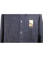x Kim Jones Kerouac Logo Over Denim Shirt Jacket 56 Dior