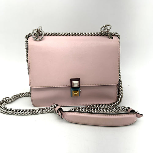 FENDI Vitello Liberty Studded Small Kan I Shoulder Bag Peonia Multicolor LA14609