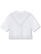 Burberry Burberry Lace V Paneled Boxy T Shirt Size Large