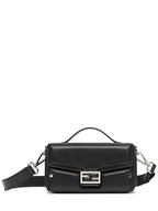 Fendi Trunk Soft Padded Leather Tote Bag Black