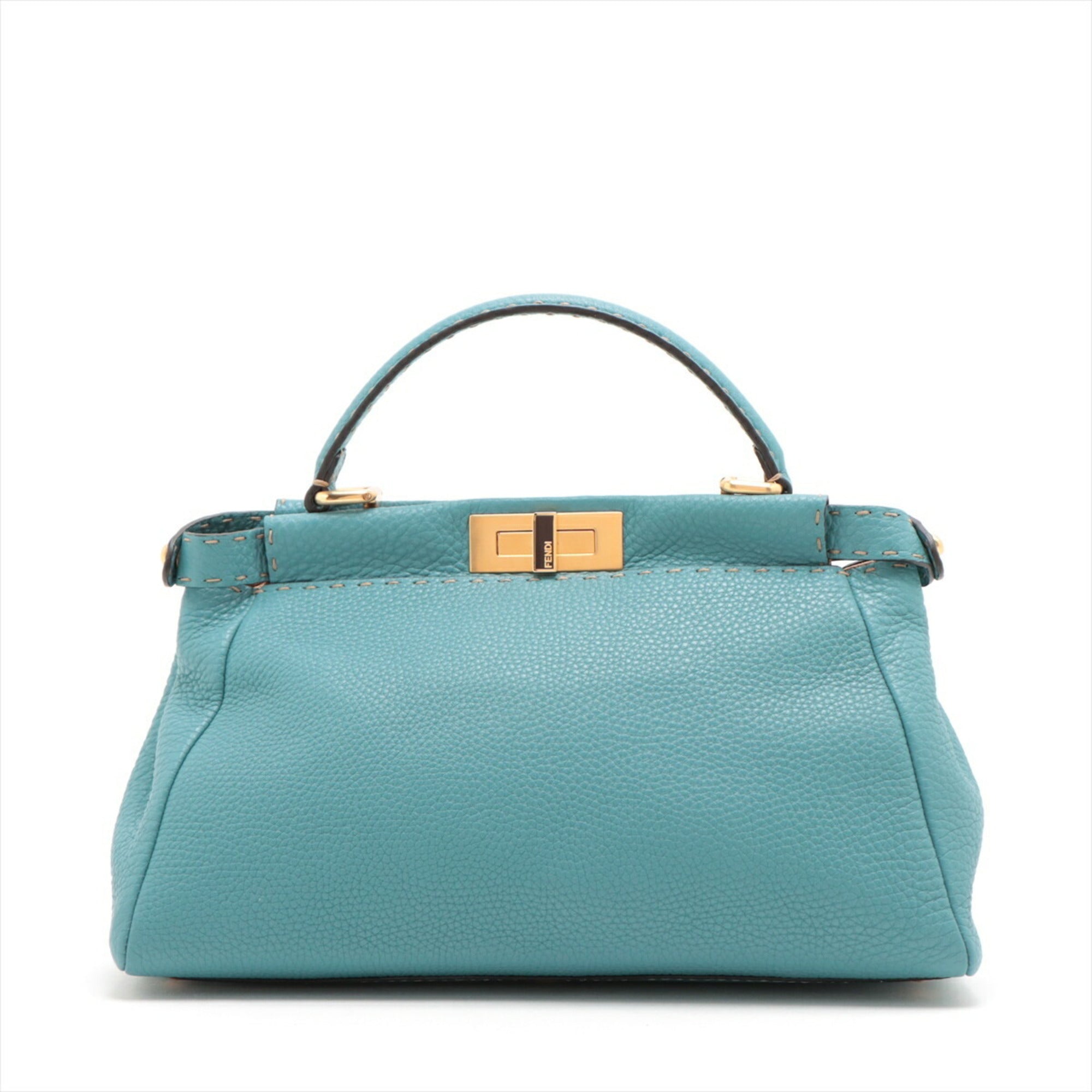 Fendi Peekaboo  Leather Handbag Tote Bag ()